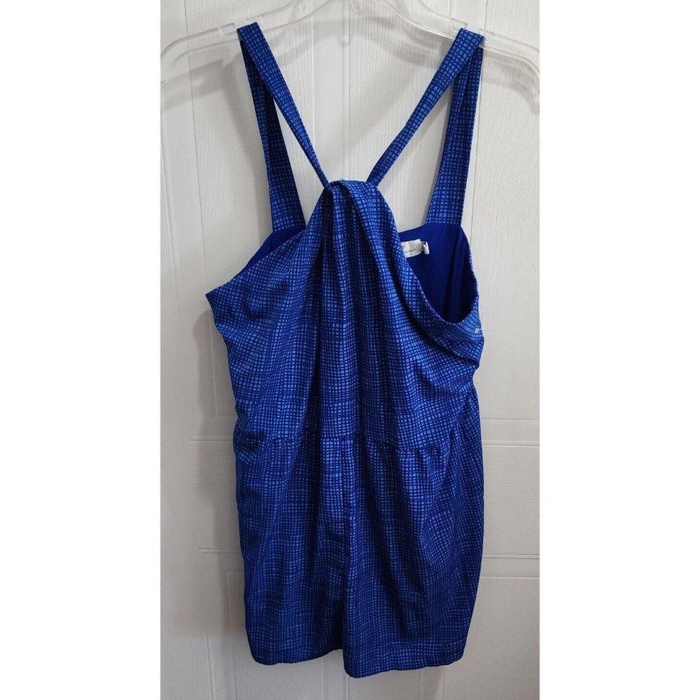 Vineyard Vines Women's Sleeveless Basketweave Halter Jumpsuit Tide Blue Size 10